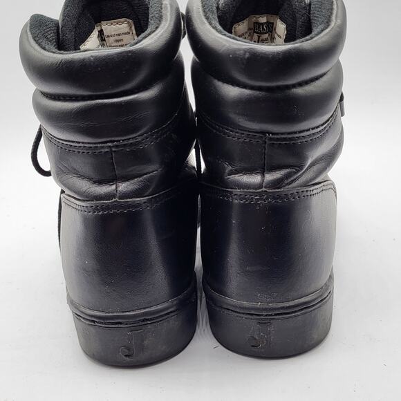 Justin Basic Black Leather Lace Up Boots JBL400 Size 7.5B Punk Grunge Streetwear - Picture 6 of 12